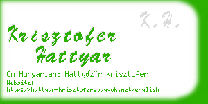 krisztofer hattyar business card